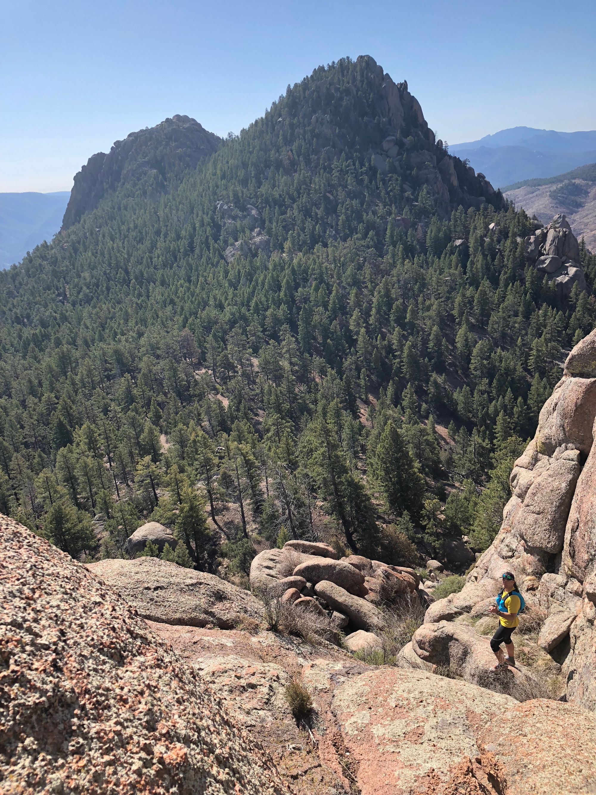 The first book is between those two knobs.