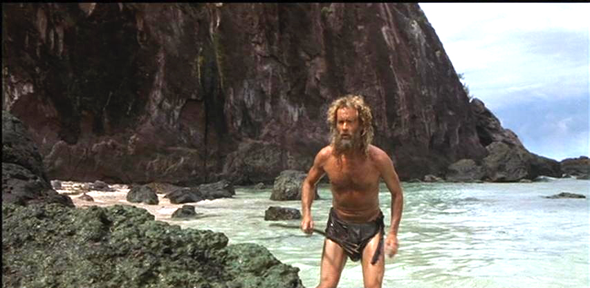 Tom Hanks in Castaway.