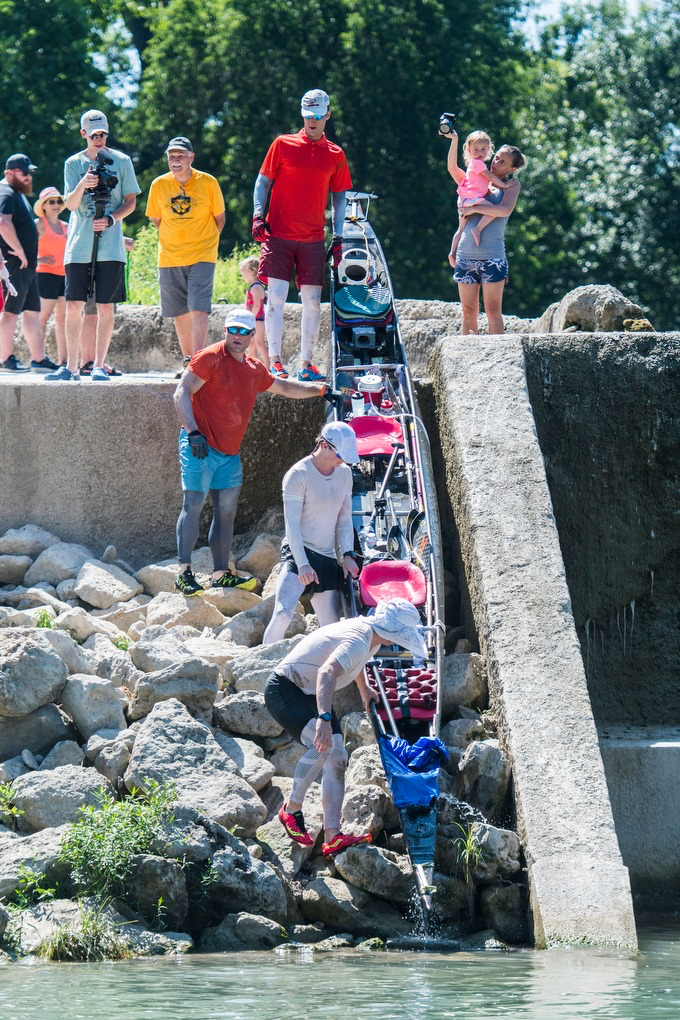 Coming down the portage.